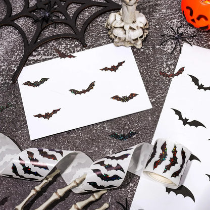 500pcs Halloween Bat Stickers Roll