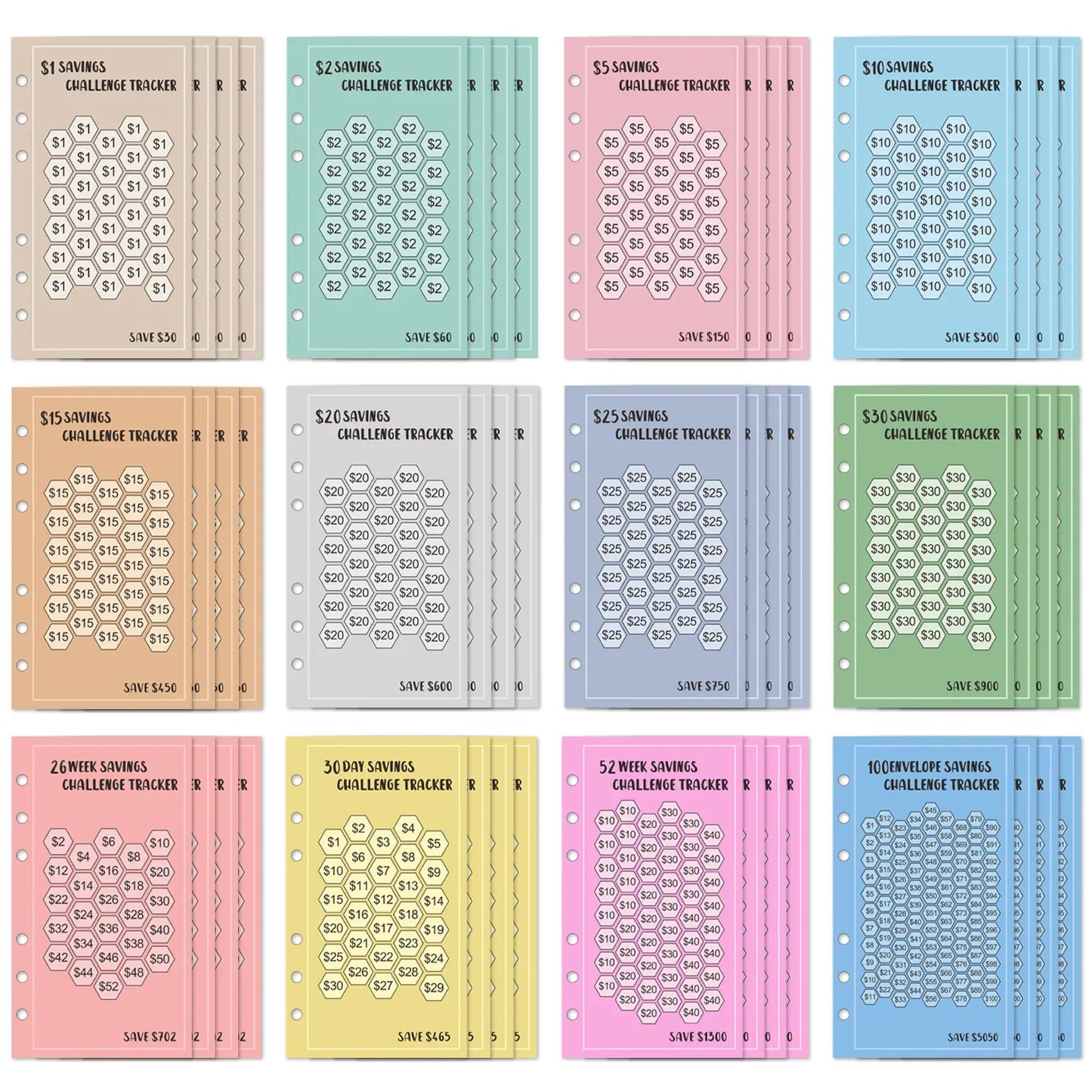 A6 100 Envelopes savings challenge