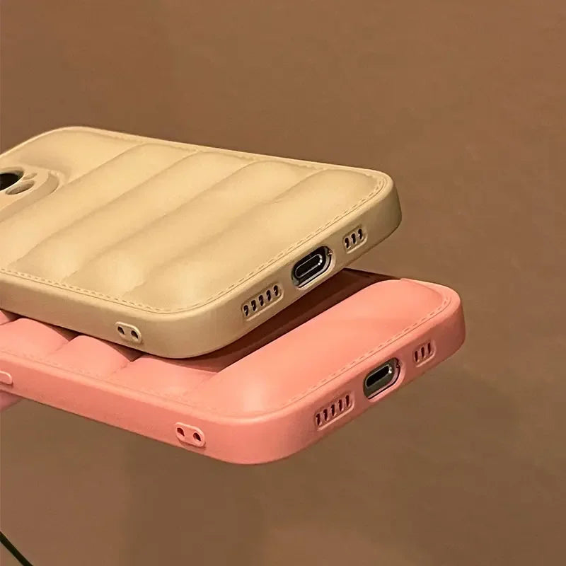 Puff jacket silicon case for iPhone 11,12,13,14,15,16,17