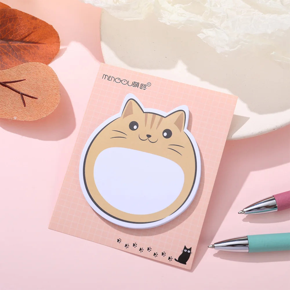 30 Sheets Kawaii Chubby Cat Sticky Notes