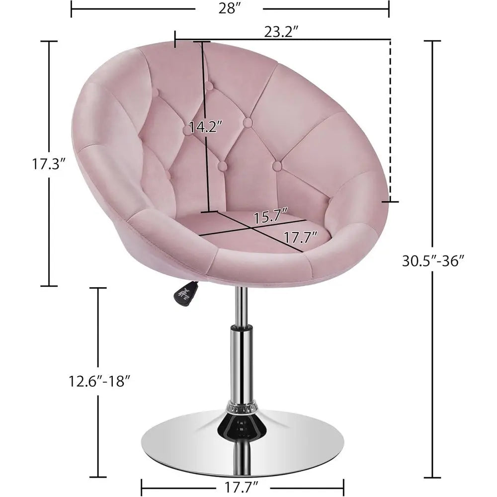 Swivel Velvet Tufted Vanity Chair