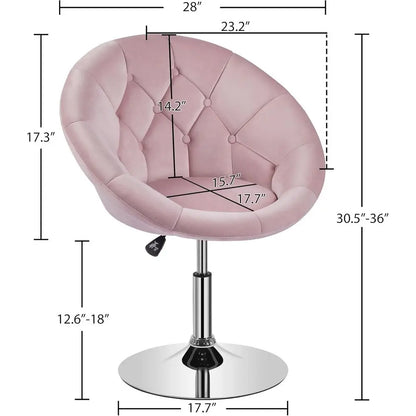 Swivel Velvet Tufted Vanity Chair