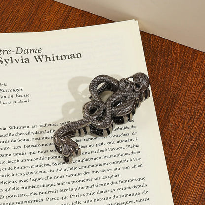 Serpent metal snake claw clip