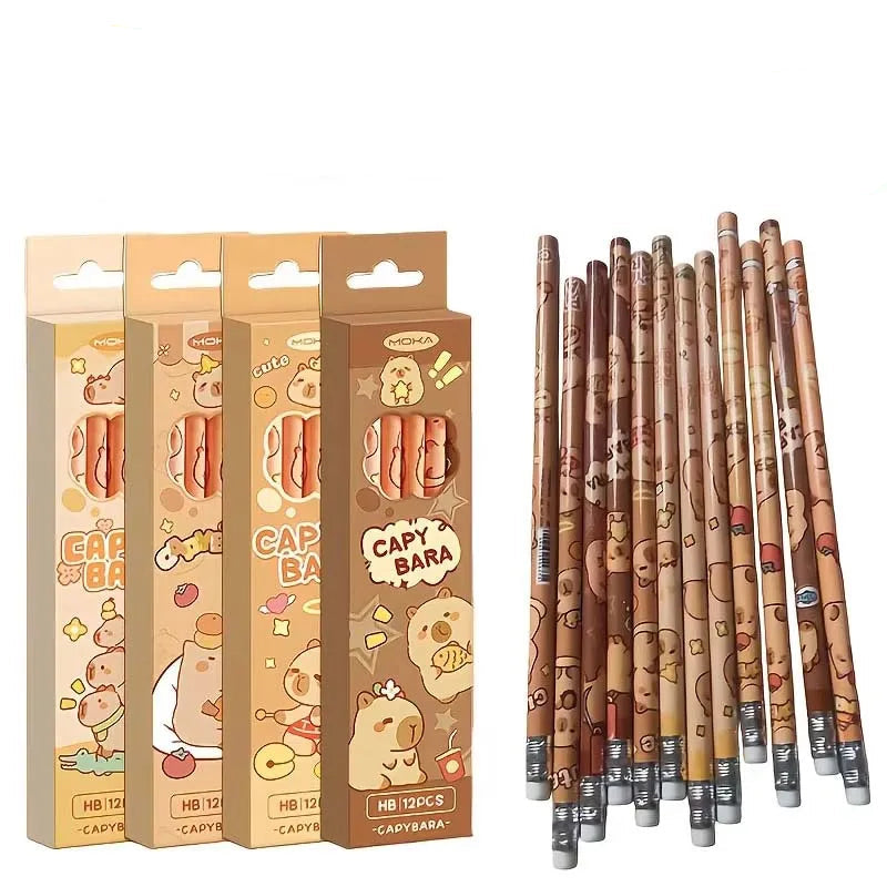 24 Capibara Pencils with Erasers