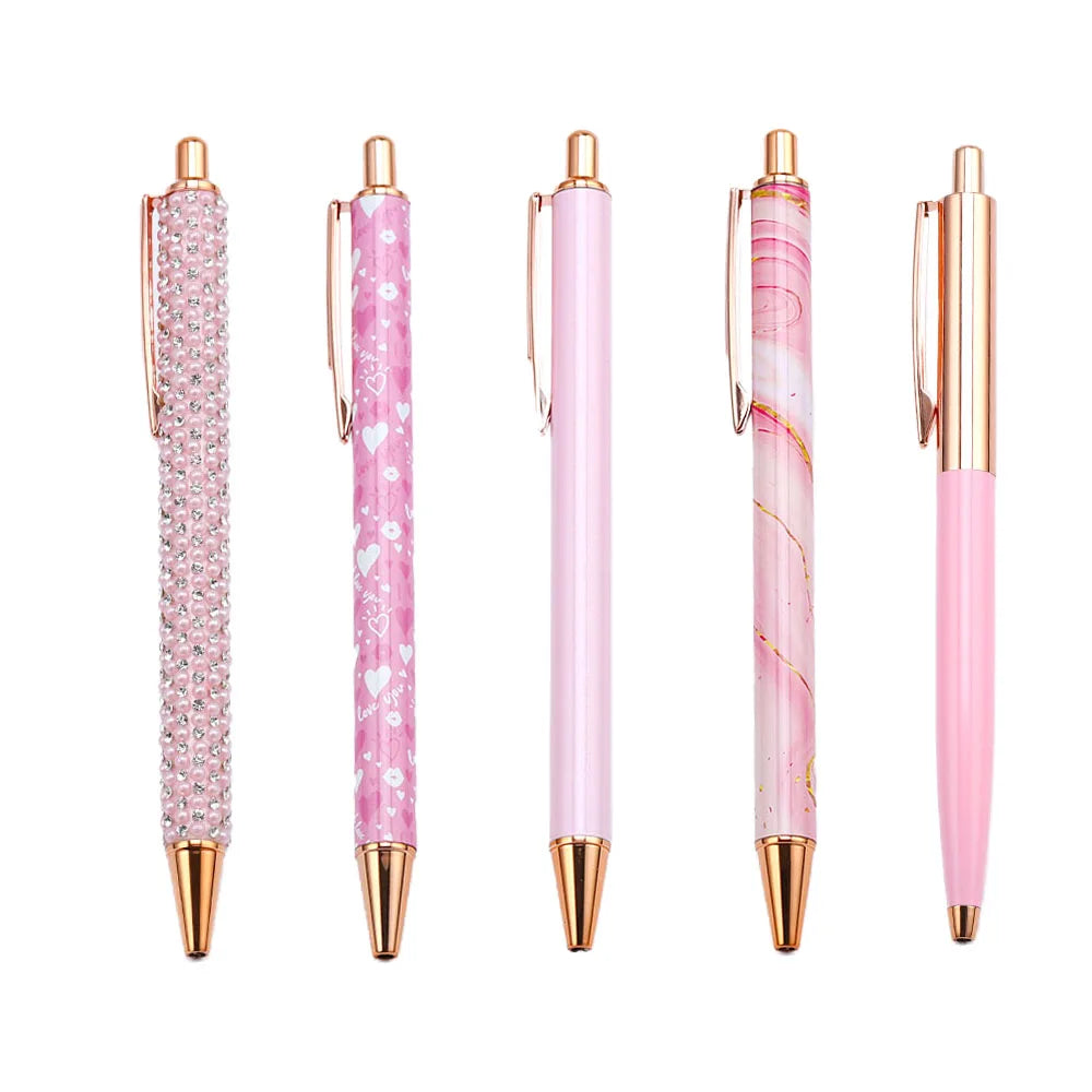 5 Pcs pink design Ballpoint Pens