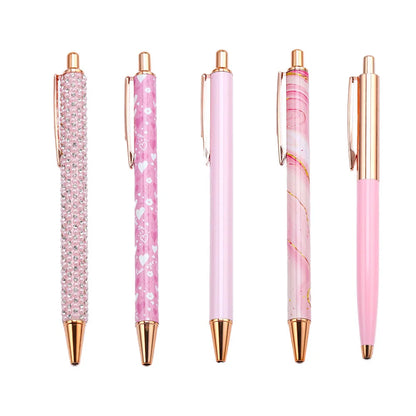 5 Pcs pink design Ballpoint Pens