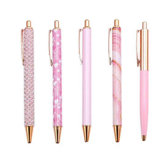 5 Pcs pink design Ballpoint Pens