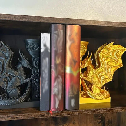 3D Printed Whimsical Dragon Bookends Book Stopper