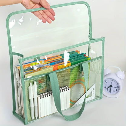 Transparent handheld storage folder