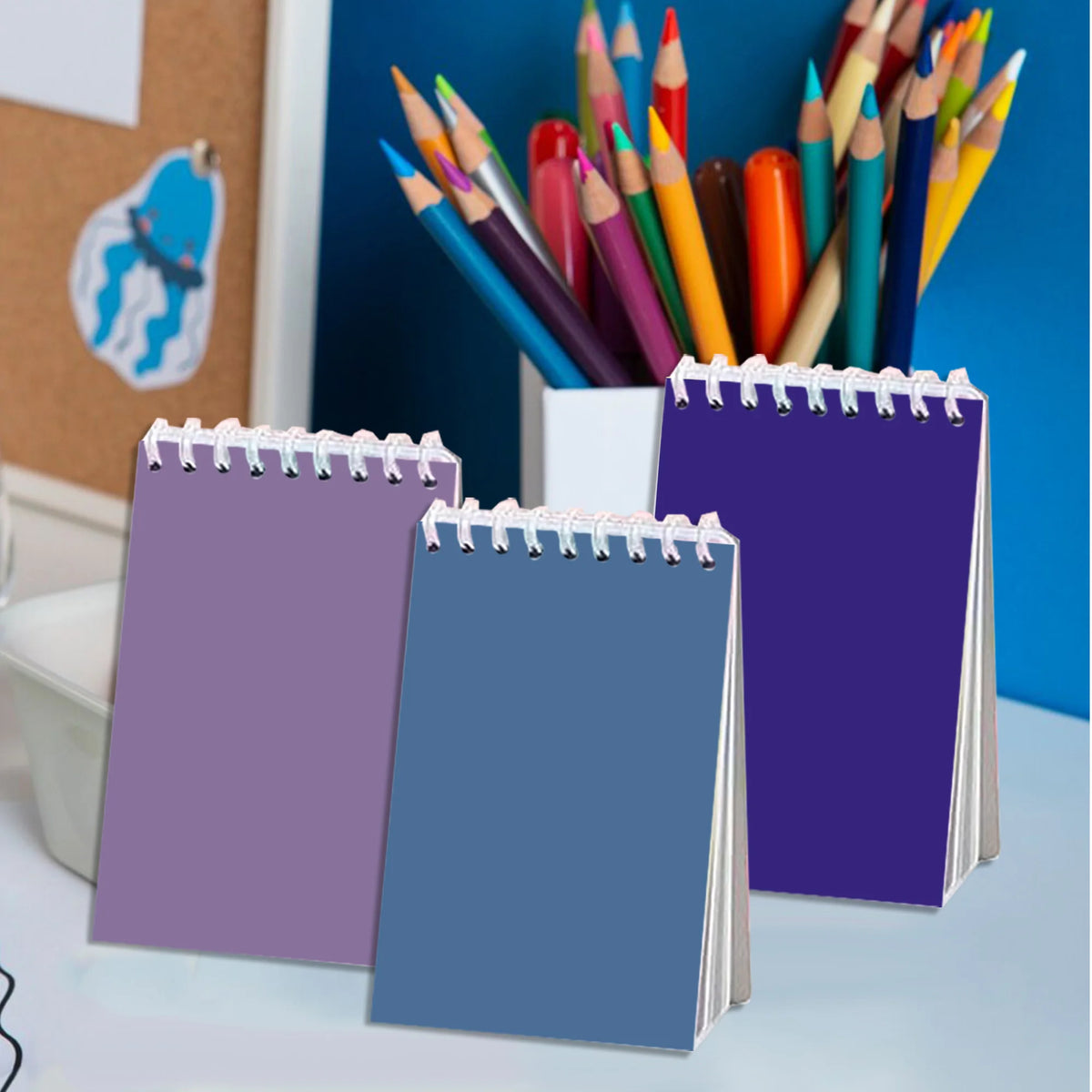Mini Spiral colored Pocket memo pads