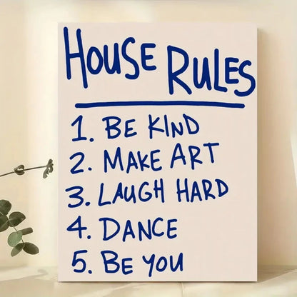 House Rules Wall Art canvas print