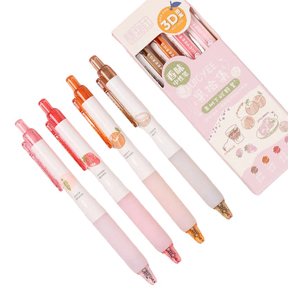4Pcs Fruit Scent Colored Gel Pens
