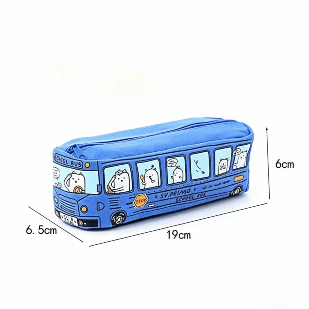 Large Capacity School Bus Pencil Case