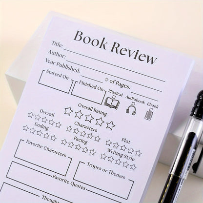 2 Pcs Funny Book Review Notepad