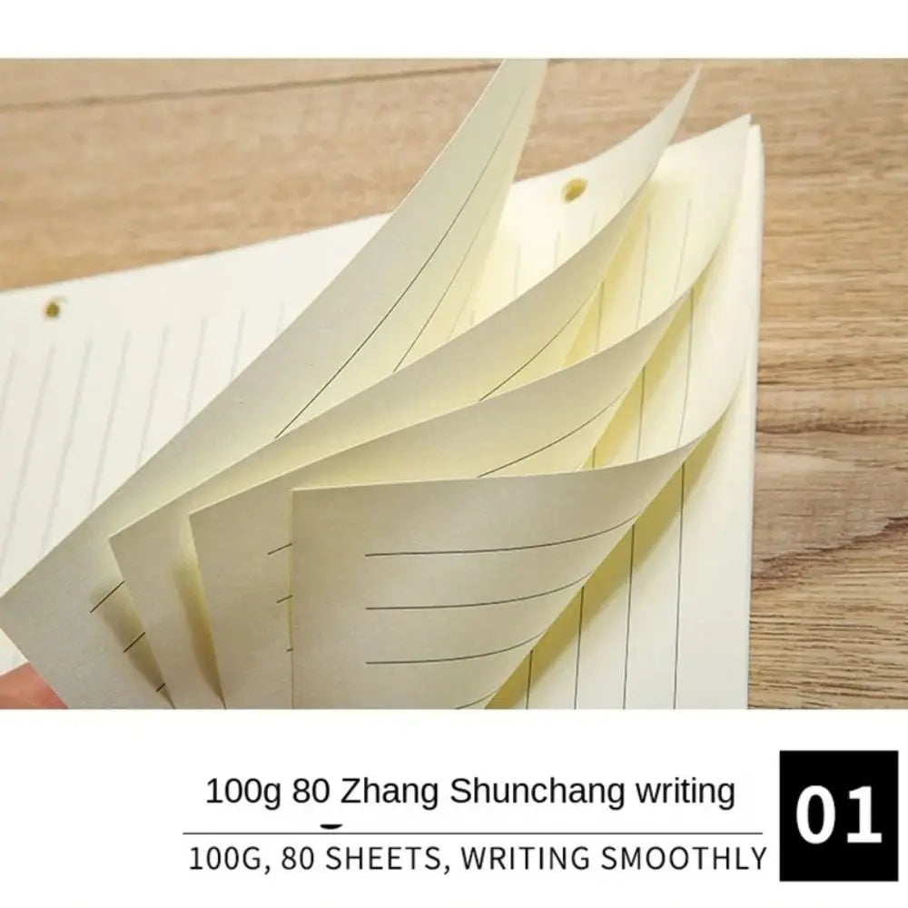 80 Sheets A5/A6/A7 Horizontal Line/Blank Notebook Refill Paper