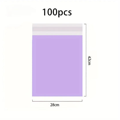 100Pcs Purple Courier poly-mailer Envelopes