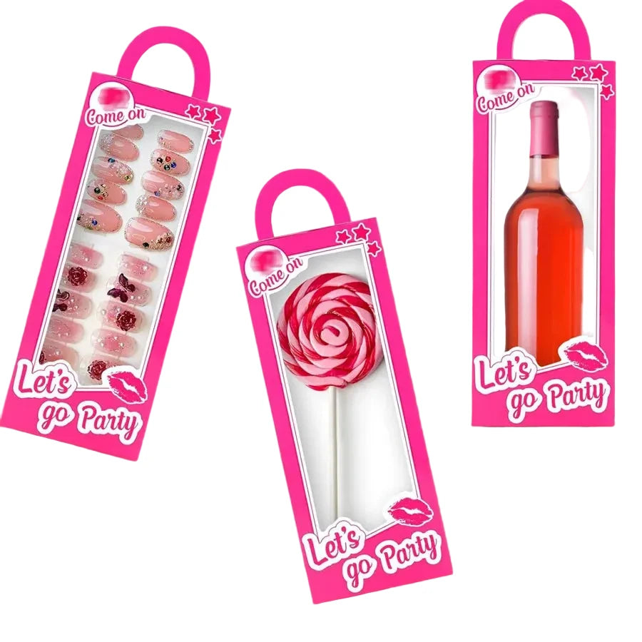 12PCS Pink Doll Party Favor Boxes