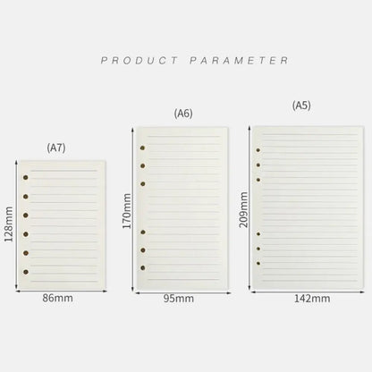 80 Sheets A5/A6/A7 Horizontal Line/Blank Notebook Refill Paper
