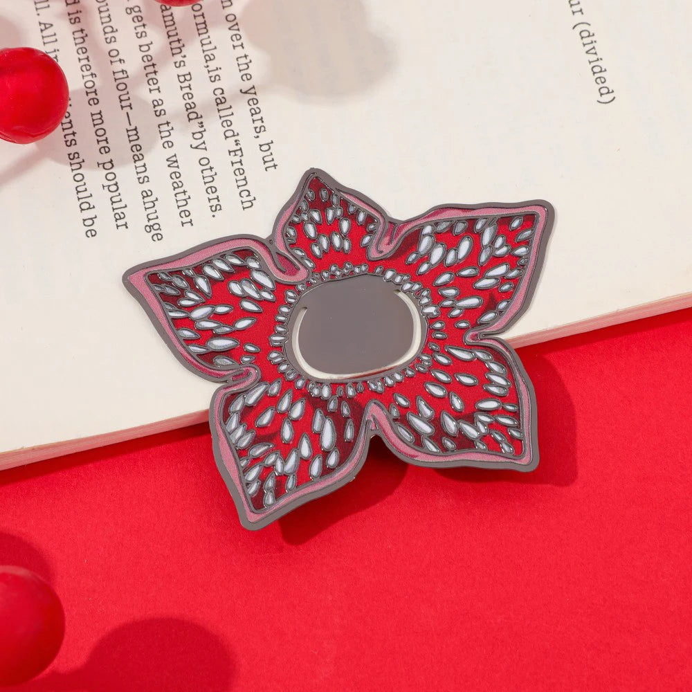 Demogorgon & Flower shaped horror metal bookmarks