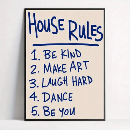 House Rules Wall Art canvas print