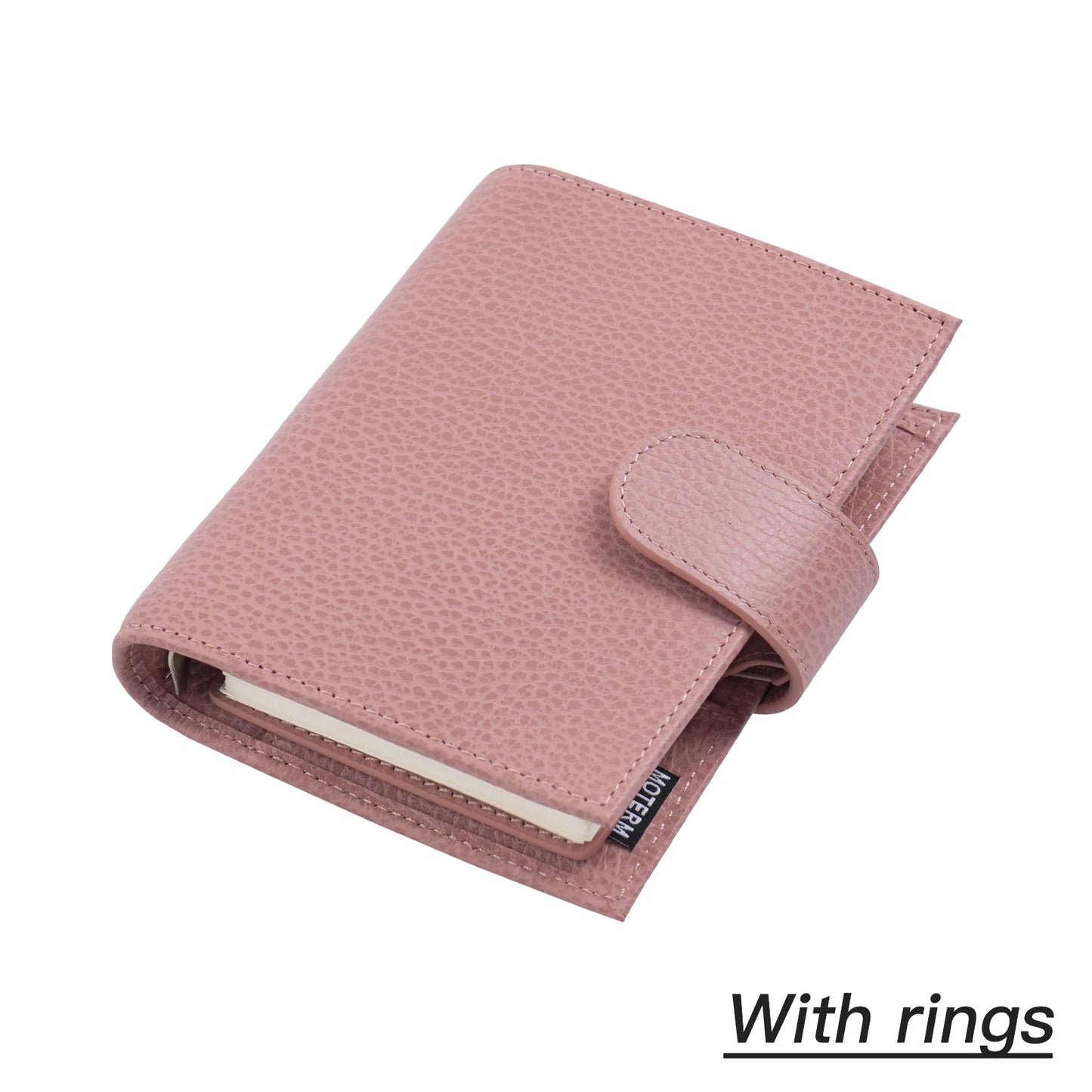 Moterm Firm Pebbled Grain Leather Gray Pink journals