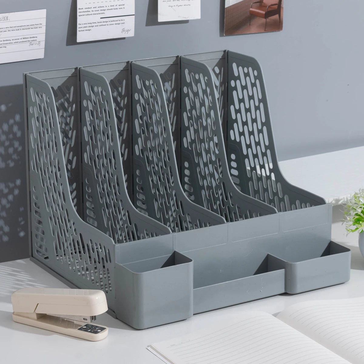 Four-Part File Frame with Pen Holder organizer