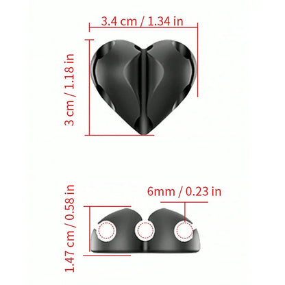 Heart-Shaped Mini Cable Winder Organizers