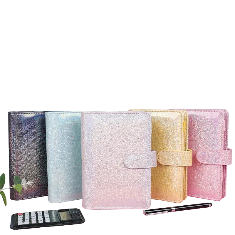 Macaron Glitter Personal size Leather journal