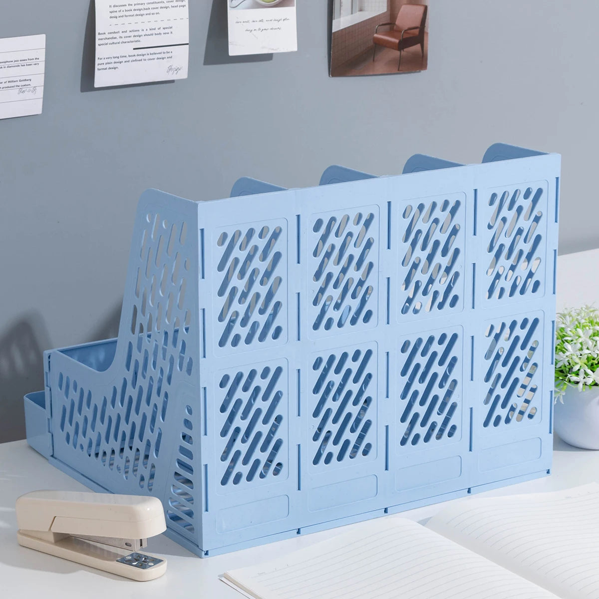 Four-Part File Frame with Pen Holder organizer