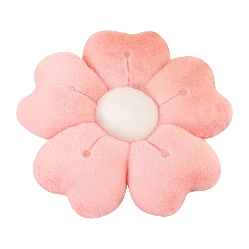 FlowerShaped Plush Throw Pillow