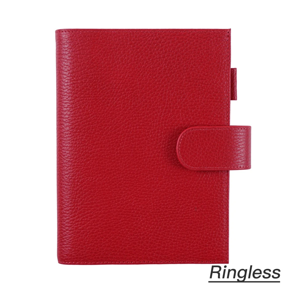 Moterm Firm Pebbled Grain Leather Cherry Red journals