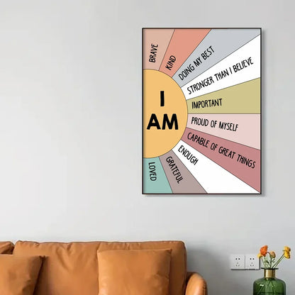 Sun Positive Affirmation Quote Poster Wall Art