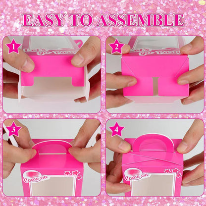 12PCS Pink Doll Party Favor Boxes