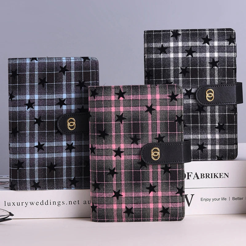 Star Grid Plaid A6 Binder