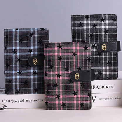 Star Grid Plaid A6 Binder