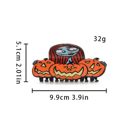 Halloween themed hair claw clip