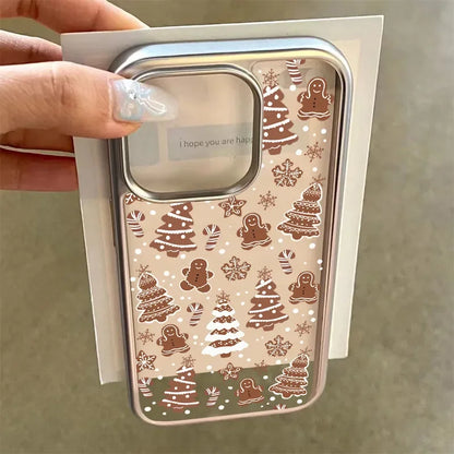Christmas Tree Gingerbread Man Phone Case For iPhone 11,12,13,14,15,16,17