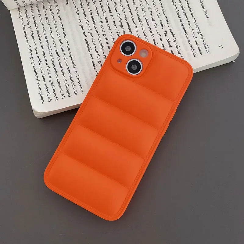 Puff jacket silicon case for iPhone 11,12,13,14,15,16,17