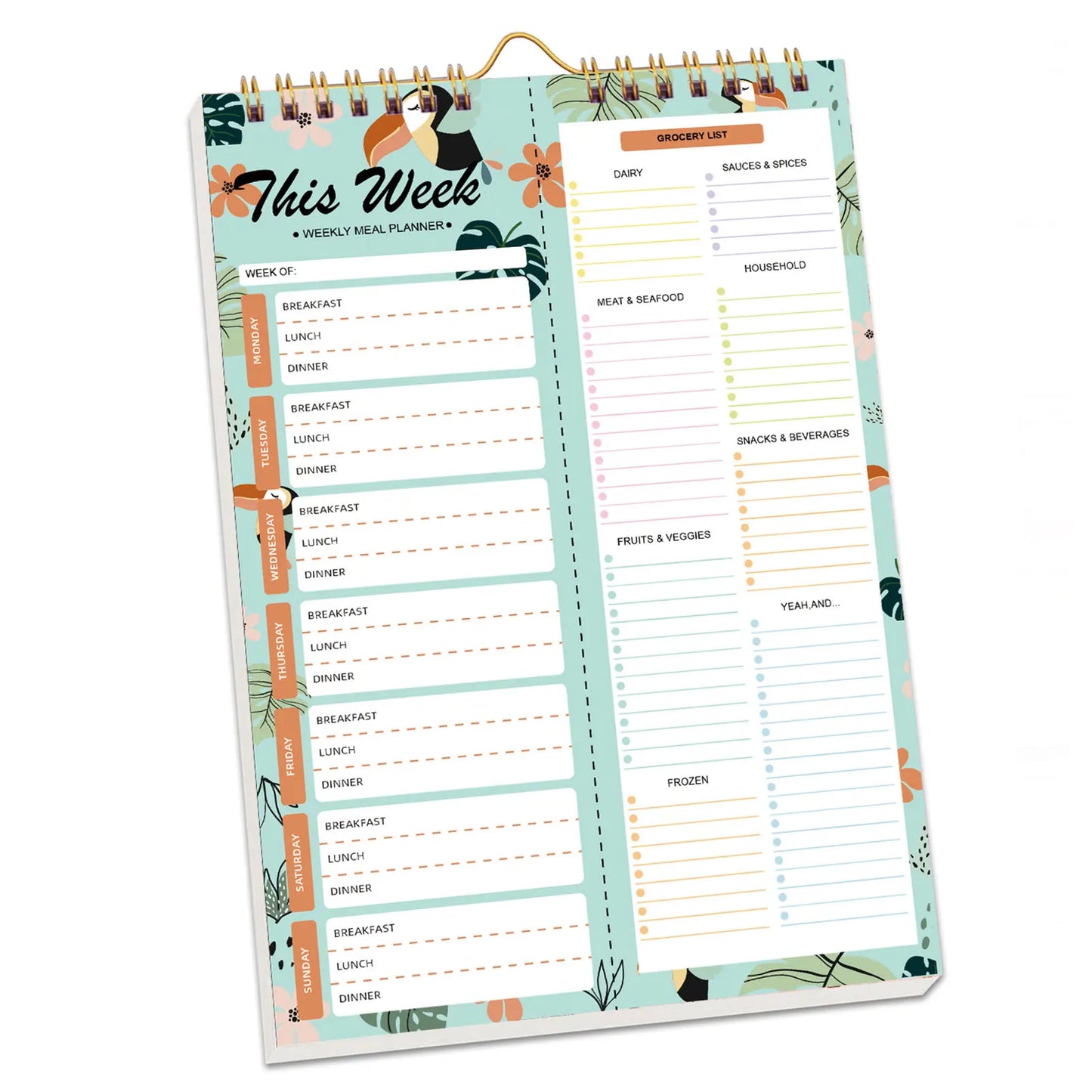 Weekly Meal planner notebook notepad