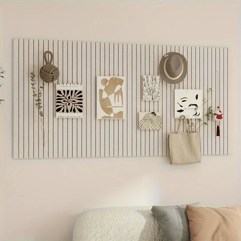 Large Bohemian Felt Wall Tiles - Round Cork Bulletin Boards