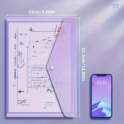 10pcs A4 Transparent Plastic File Folders