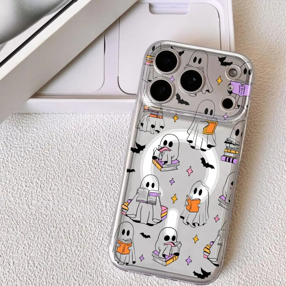Halloween witchy Magnetic Clear Case For IPhone 11,12,13,14,15,15,16,17