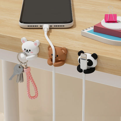 2/3pcs Cute Cartoon Desktop Cable Organizers