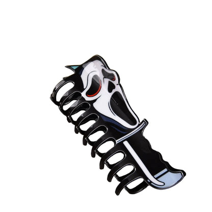 Horror Series half face Hair Claw clips