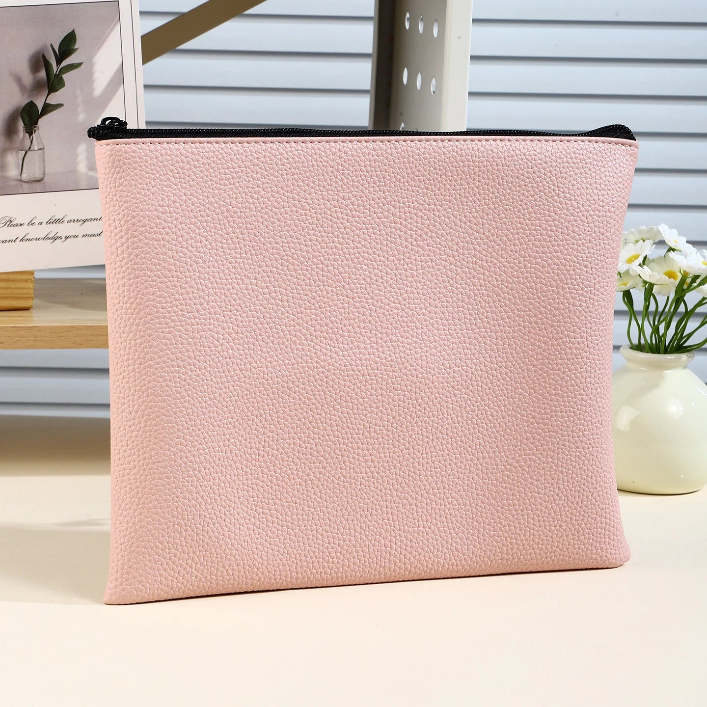 PU File zipper Bag Pouch