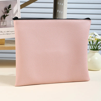 PU File zipper Bag Pouch