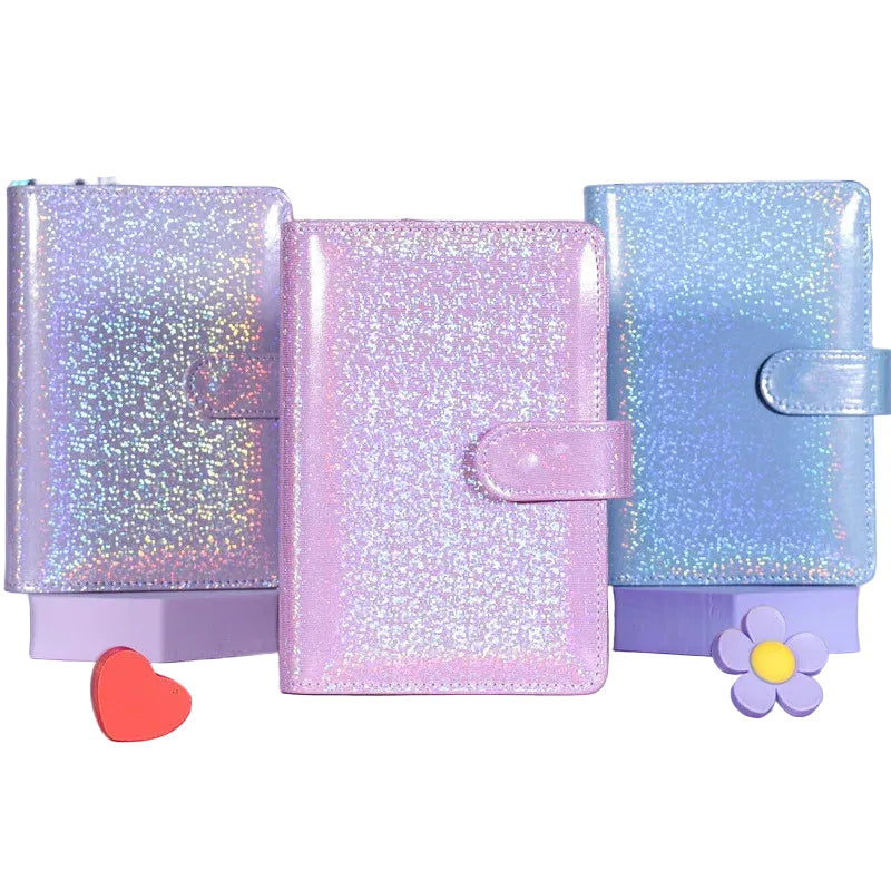 Macaron Glitter Personal size Leather journal