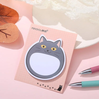 30 Sheets Kawaii Chubby Cat Sticky Notes