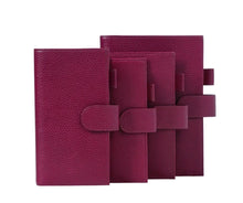 Load image into Gallery viewer, Moterm Beetroot Firm Pebbled Grain Leather Collection