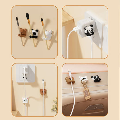 2/3pcs Cute Cartoon Desktop Cable Organizers